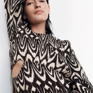 Zara Cut Out Midi Dress Size S